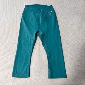 Gymshark Teal High‎ Rise Training Activewear Cropped Leggings Womens Size XS NEW